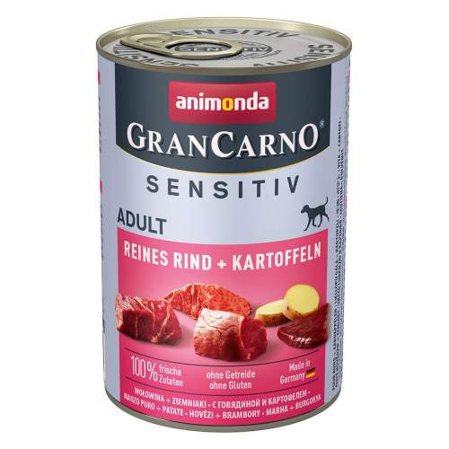 Animonda GranCarno Sensitiv čisté hovězí maso s bramborami 24× 400 g