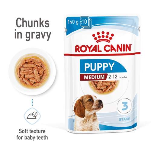 Royal Canin Medium Puppy kapsičky 10x140g