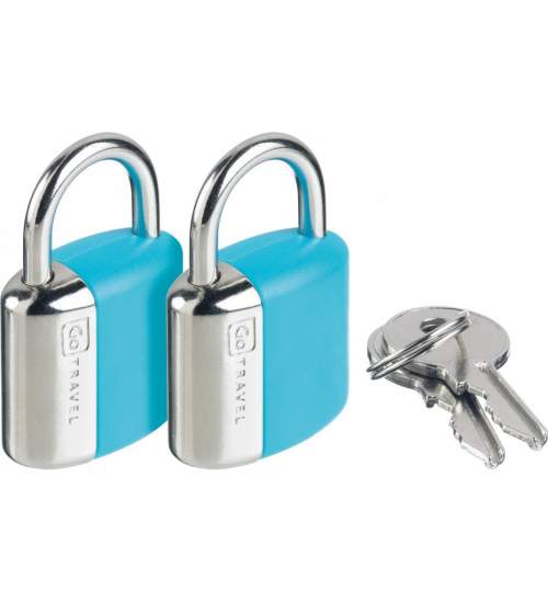 Go Travel sada zámků s klíčky Secure Lock blue