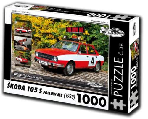 RETRO-AUTA Puzzle č. 39 Škoda 105 1000 dílků