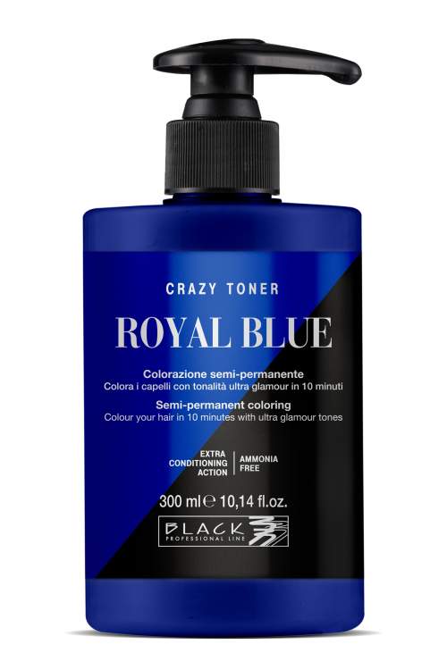 Black Professional Crazy Toner Semi-permanent Hair Colour 300 ml Royal Blue