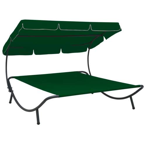 zahrada-XL Zahradní postel s baldachýnem zelená