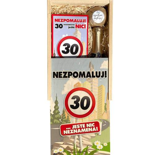 Mediabox  Dárková dřevěná bedna k 30. narozeninám malá