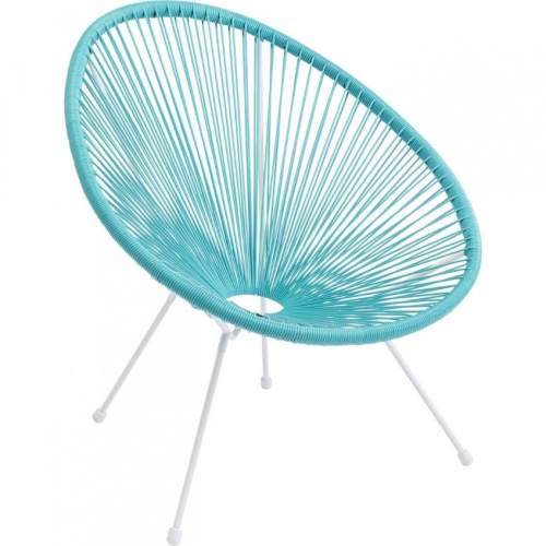 KARE DESIGN Tyrkysová židle s výpletem Acapulco