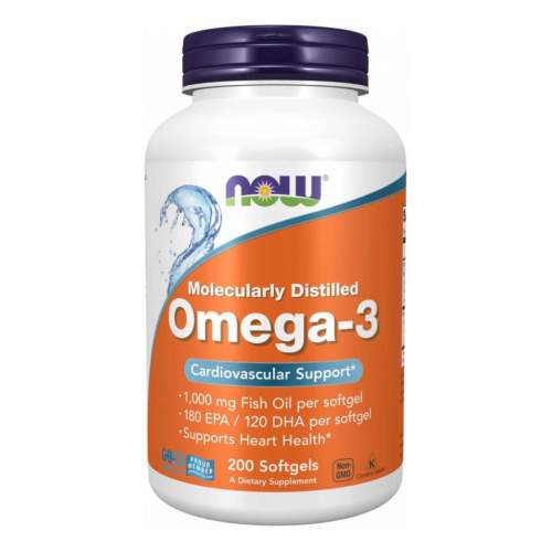 NOW Foods Omega 3 1000 mg 200 kapslí