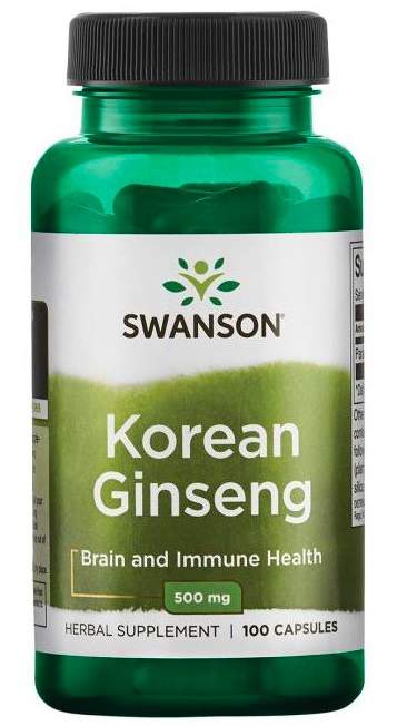 Swanson Korean Ginseng 100 ks kapsle 500 mg
