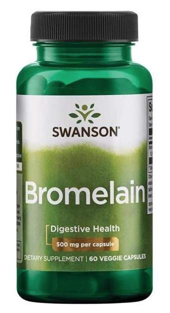 Swanson Bromelain 60 ks vegetariánská kapsle 500 mg