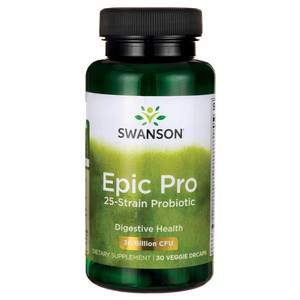 Swanson Epic-Pro 25-Strain Probiotic 30 ks, vegetariánská kapsle, 30 Billion CFU