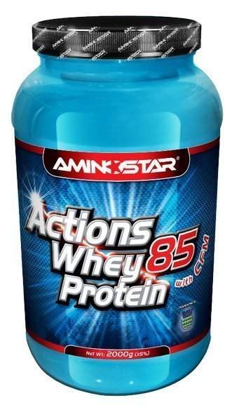 AMINOSTAR Actions whey protein 85% příchuť jahoda 1000 g