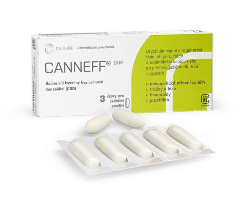 CANNEFF SUP rektální čípky 3ks