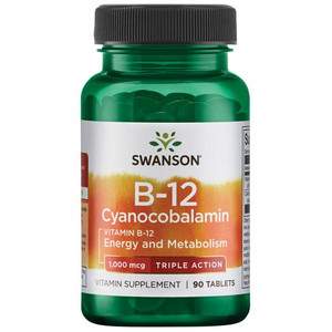 Swanson B-12 Cyanocobalamin 90 ks tablety 1000 mcg