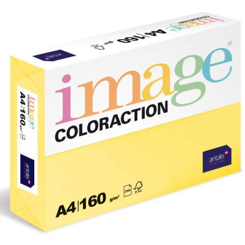 Antalis Barevný papír Image Coloraction A4 160g pastelově žlutá, 250 ks