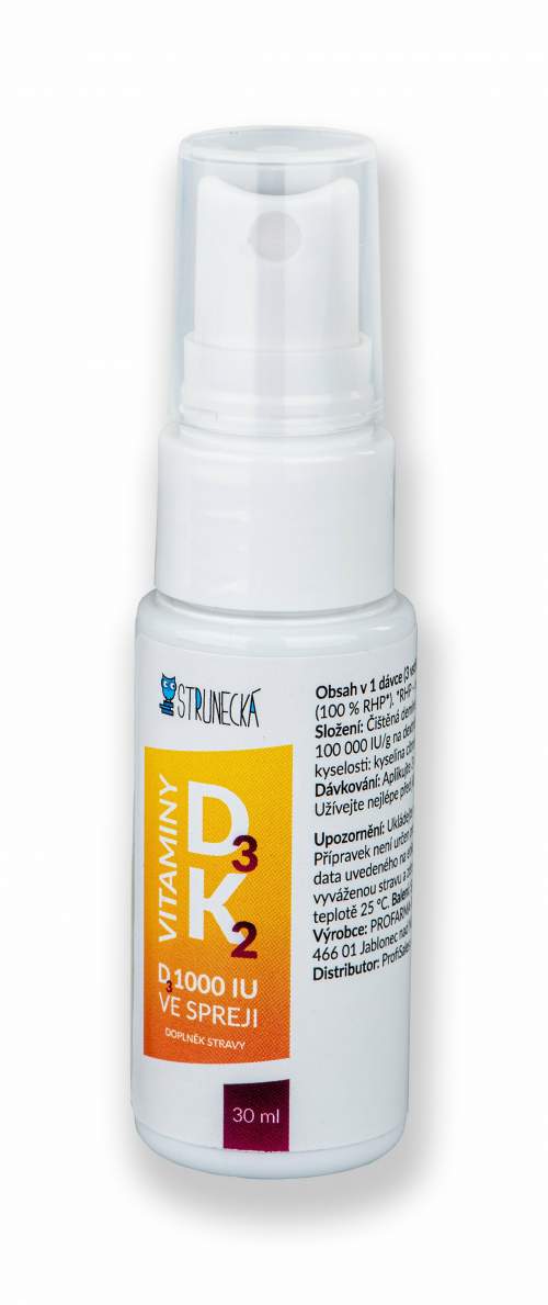 Strunecká Vitamin D3 1000 IU + K2 ve spreji 30ml