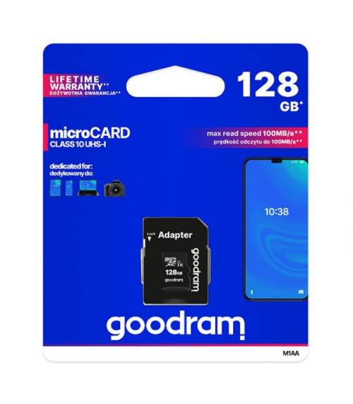 GOODRAM MicroSDXC 128GB, UHS-I U1 M1AA-1280R11