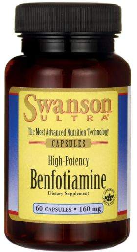 Swanson Benfotiamine vitamín B1 60 kapslí