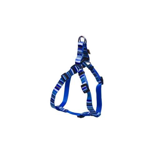 Postroj BaF nylon proužky modrý 2x44-72cm