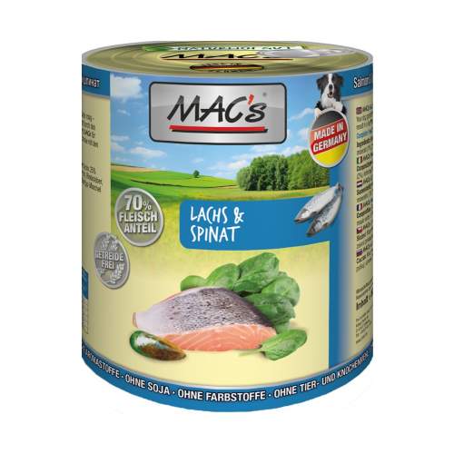 MAC's Dog losos a špenát 12 × 800 g