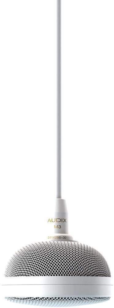 Audix M3W tří-elementární závěsný stropní mikrofon v bílé barvě