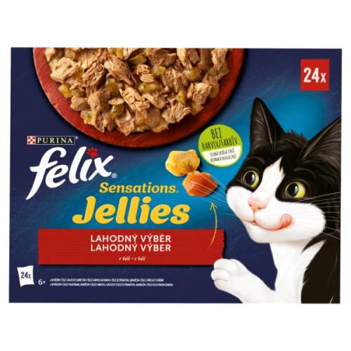 Felix Sensations Jellies multipack lahodný výběr v želé 24 x 85 g