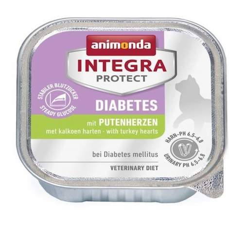 Animonda Integra Protect Diabetes s krůtími srdci 32 × 100 g