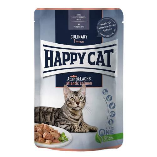 KOČKY   Krmiva   Kapsičky, vaničky Happy Cat Culinary Losos 85 g
