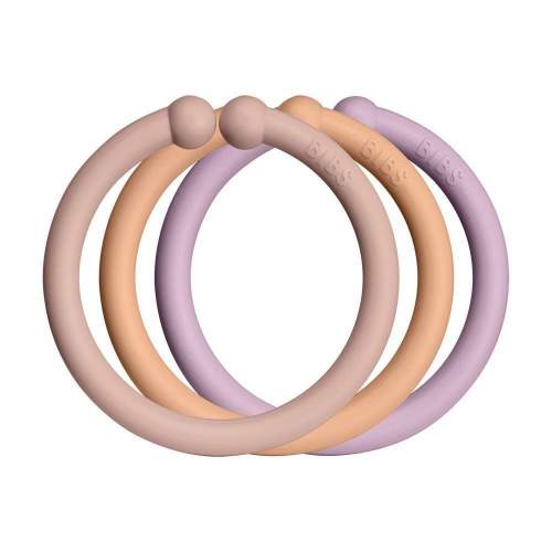 BIBS Kroužky Loops 12 ks, Blush/ Peach/ Dusky Lilac