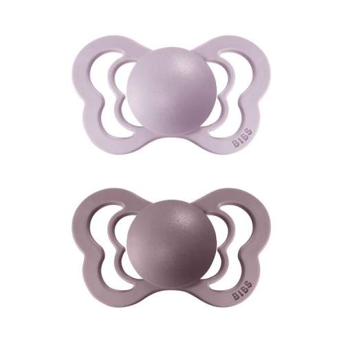 Bibs dudlíky silikon ortodonické 2 ks Couture 0-6 měsíců Dusky-lilac-heather