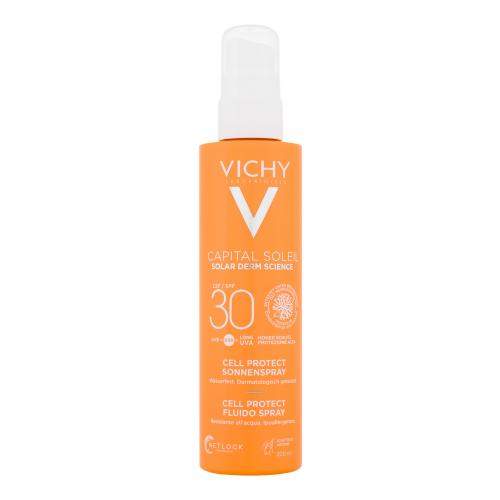 Vichy Capital Soleil Cell Protect Water Fluid Spray SPF30 opalovací fluid ve spreji na tělo a obličej 200 ml