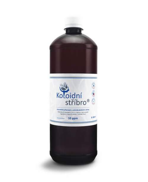 Koloidní stříbro s.r.o. | Koloidní stříbro 1000 ml  Plastové lahve / 50 ppm