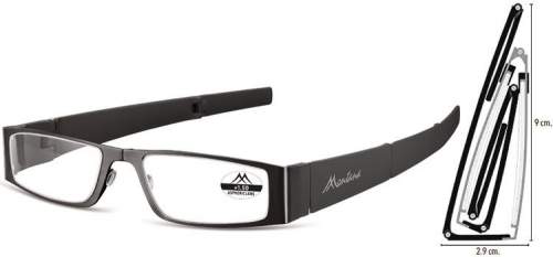 MONTANA EYEWEAR SKLÁDACÍ dioptrické brýle MR26 BLACK+3,50