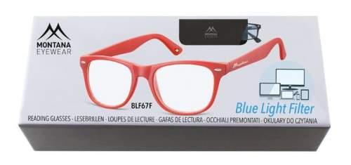 MONTANA EYEWEAR Brýle na počítač BLF BOX 67F RED +1,00