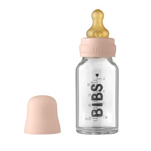 Bibs Baby Bottle skleněná láhev 110 ml blush