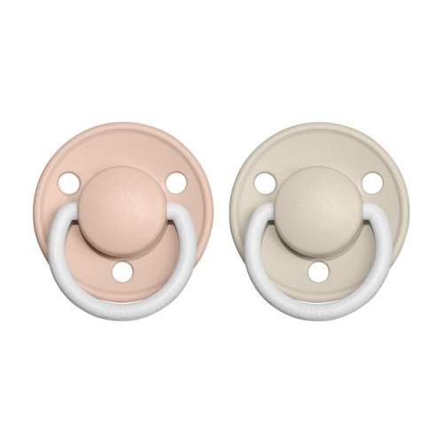 Bibs dudlíky silikon 2 ks De Lux 0-36 měsíců One Size Blush-vanilla-noční