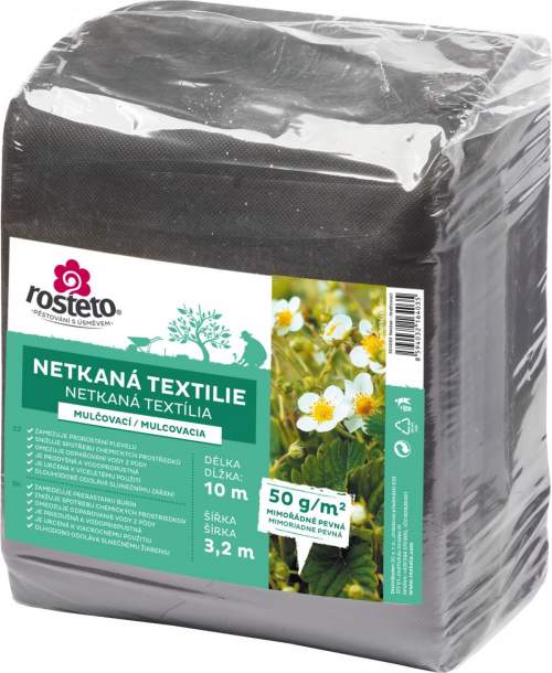 Neotex / netkaná textilie Rosteto  černý 50g šíře 10 x 3,2 m