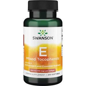 Swanson Vitamin E Mixed Tocopherols 250 ks gelové tablety 200 IU