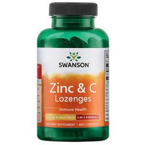 Swanson Zinc & C Lozenges 200 ks pastilka