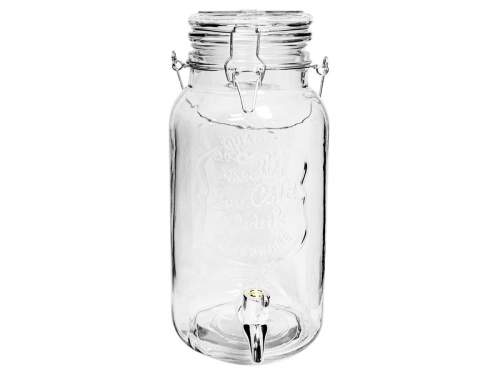 Zásobník láhev sklo 3500ml s kohoutkem GLASS