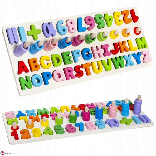 Iso Trade Puzzle dřevěné abecedy a čísel