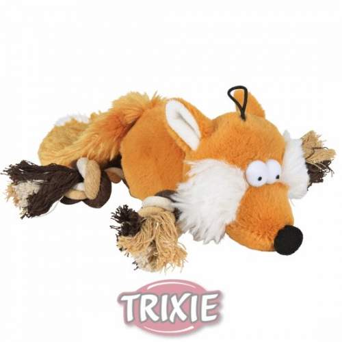 Trixie  Plyšová liška s bavlněnými uzlíky 34cm
