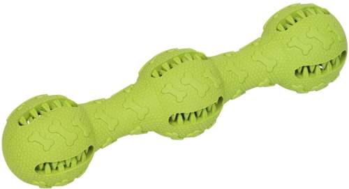 Nobby dentální tyč s míčky pro psy 21 cm zelená
