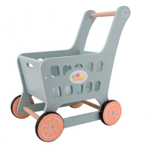 Jouéco Dřevěný nákupní vozík