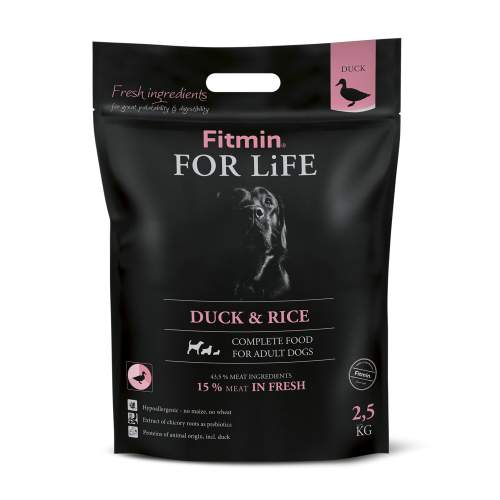 Fitmin dog For Life kachna & rýže - 2,5 kg