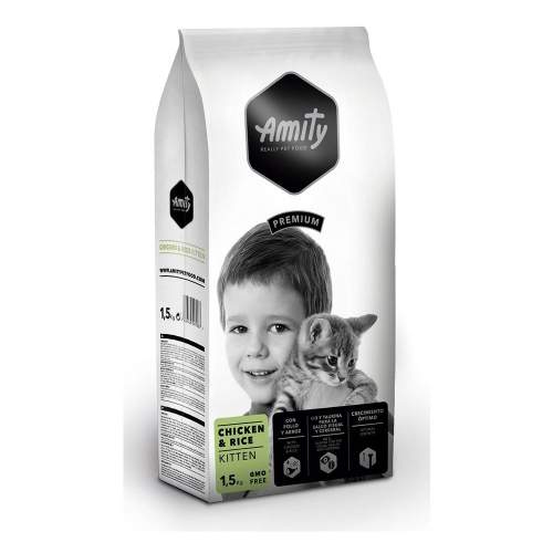 Amity premium cat granule pro koťata kuře/rýže 1,5 kg