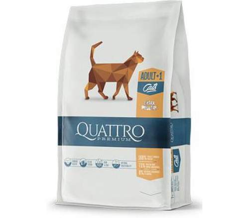 QUATTRO Cat Dry Premium all Breed Adult Drůbež 1,5kg