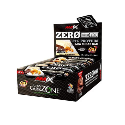 AMIX Zero Hero 31% Protein Bar Vanilla-Almond 15x65g