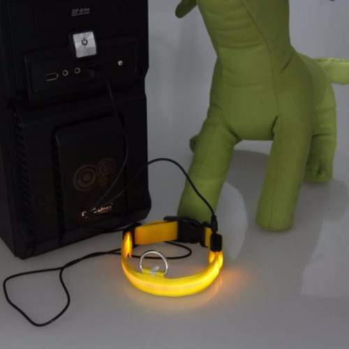 Reedog USB svíticí obojek pro psy a kočky NEW - červená  40 - 48 cm