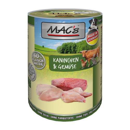 Macs Dog masová konzerva (králičí se zeleninou)400 g