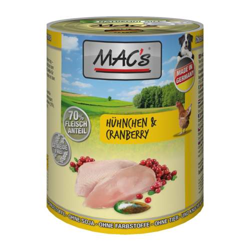 MAC's Dog kuřecí a brusinky 6 × 400 g