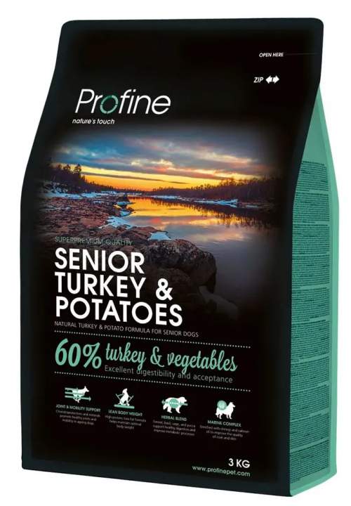 Profine Dog Senior Turkey & Potatoes krůta a brambory 3kg