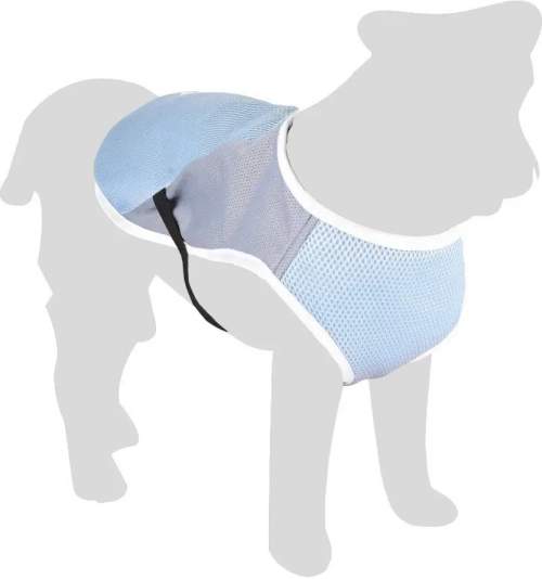 Flamingo Chladící vesta pro psy modro/šedá M 35cm